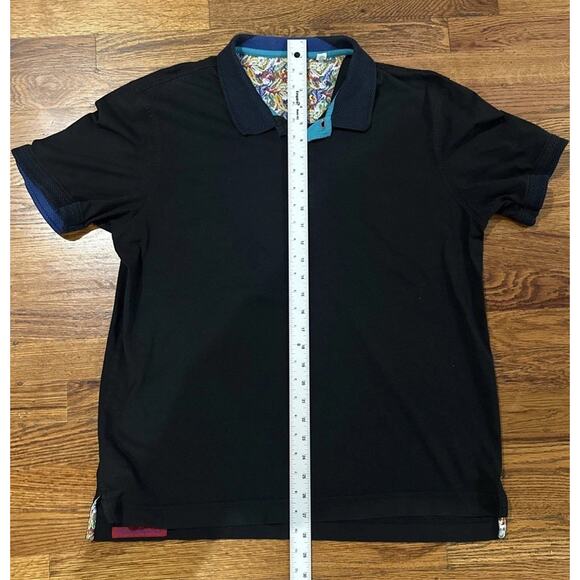 Robert Graham Polo Shirt Xl Classic Fit Black - Picture 10 of 13